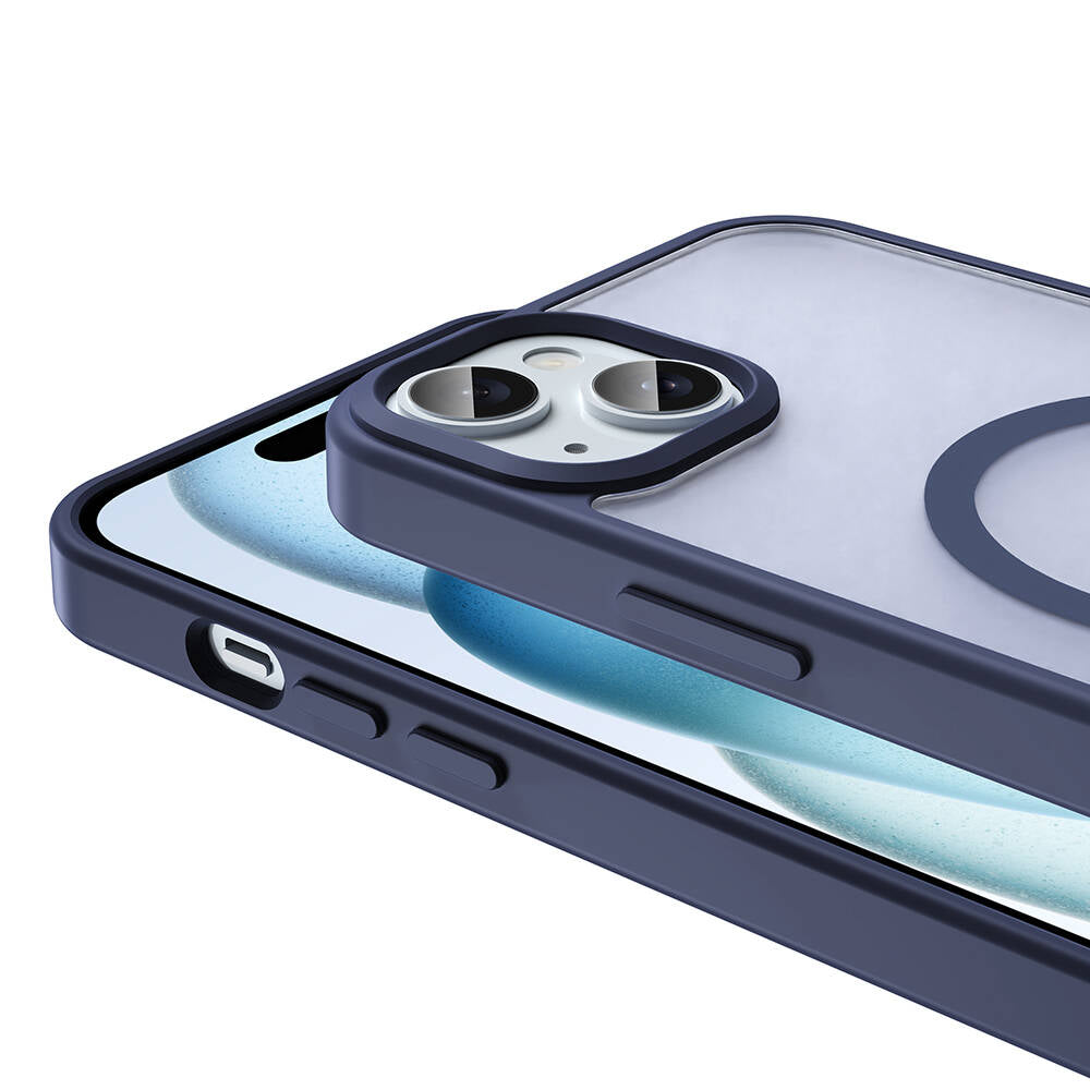 Apple iPhone 14 Plus Kılıf M-safe Şarj Özellikli Mat Arka Yüzey Zore Sio Kapak Açık Yeşil