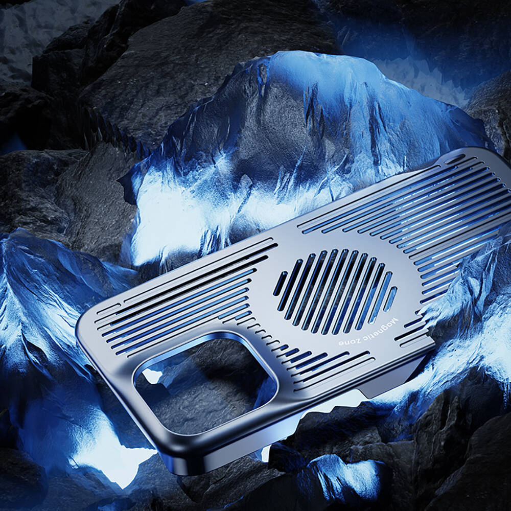 Apple iPhone 14 Plus Kılıf Magsafe Şarj Özellikli Soğutucu Benks Biliz Kapak Gri