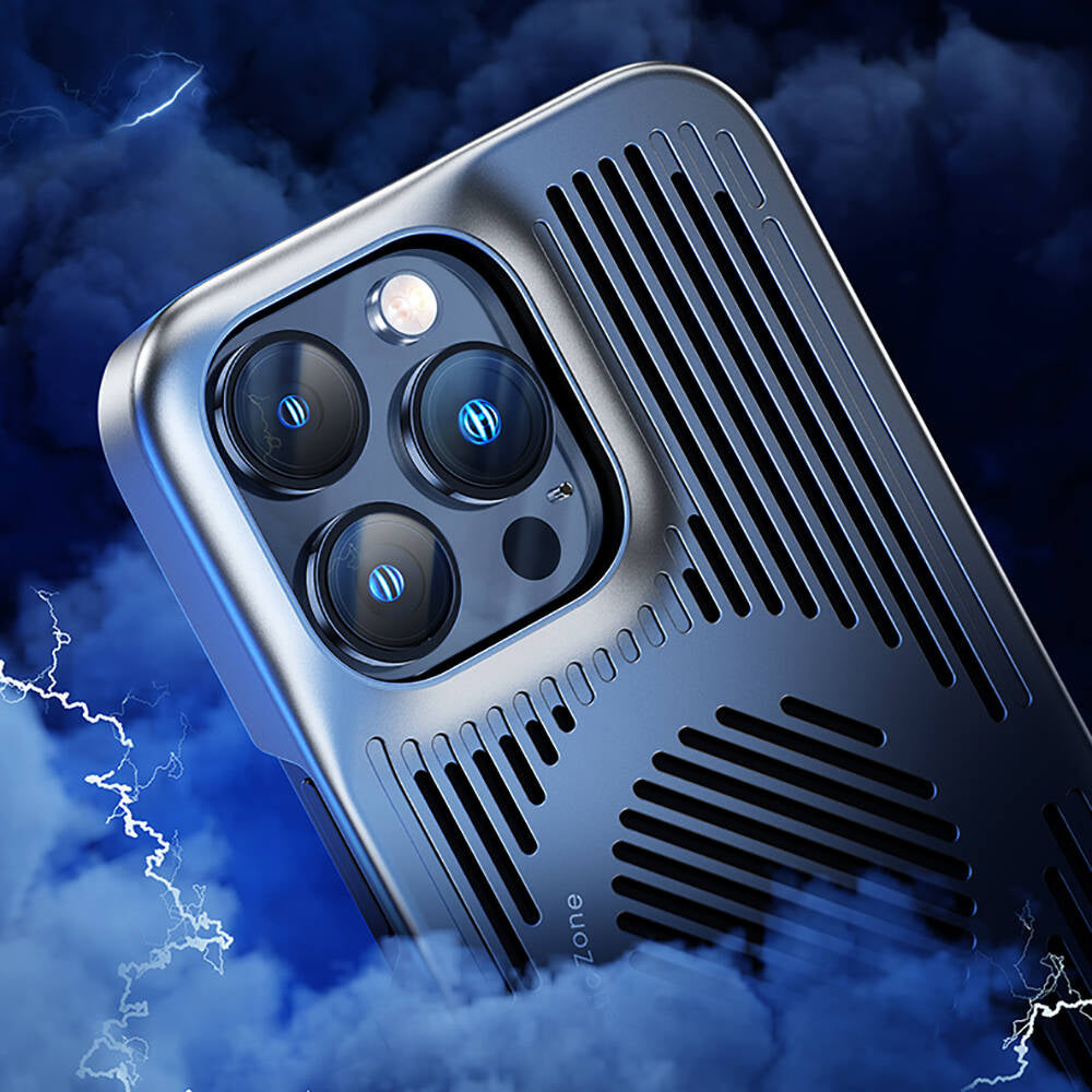 Apple iPhone 14 Plus Kılıf Magsafe Şarj Özellikli Soğutucu Benks Biliz Kapak Gri