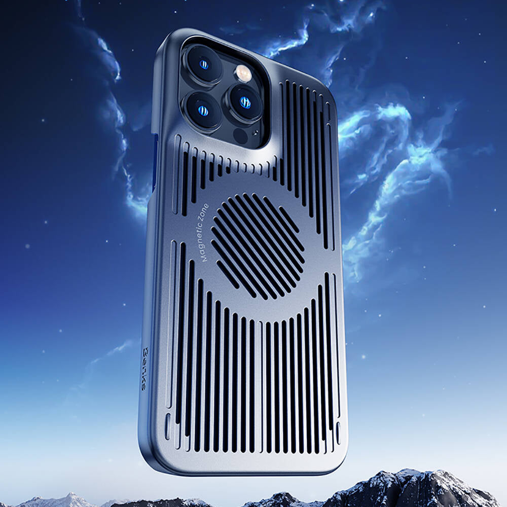 Apple iPhone 14 Plus Kılıf Magsafe Şarj Özellikli Soğutucu Benks Biliz Kapak Gri