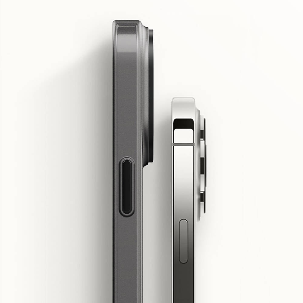 Apple iPhone 14 Plus Kılıf Metal Kamera Çerçeveli Recci Glaze Serisi Kapak Beyaz