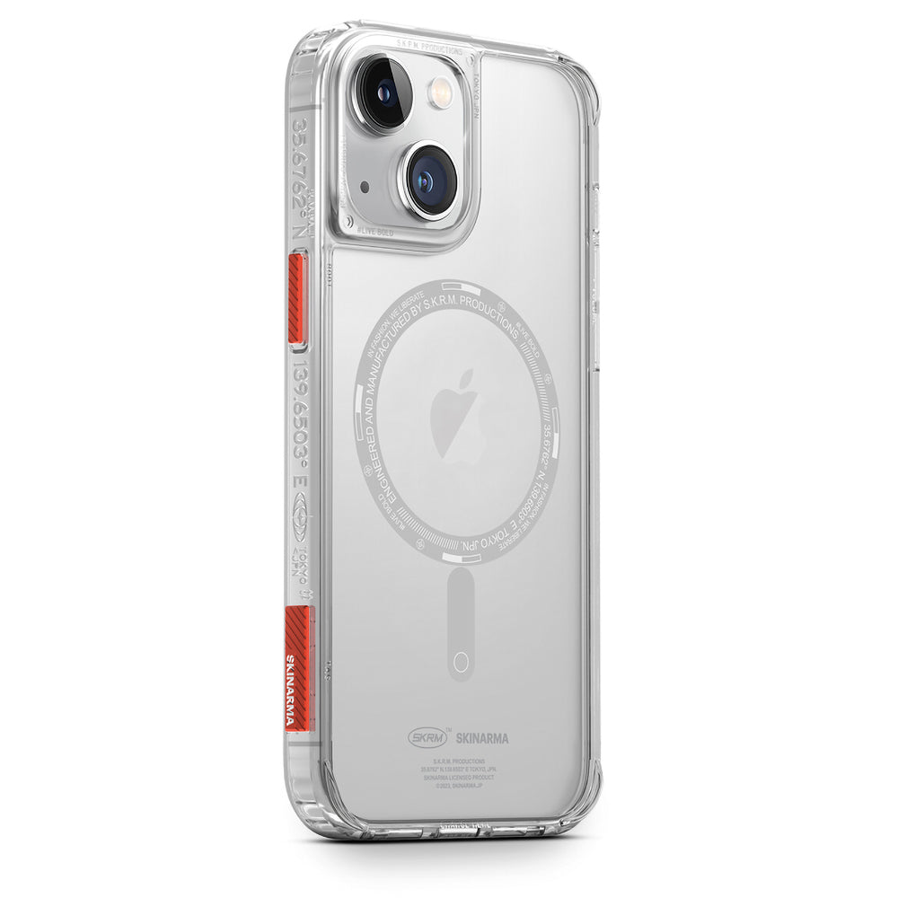 Apple iPhone 14 Plus Kılıf SkinArma Şeffaf Airbag Tasarımlı Magsafe Şarj Özellikli Saido Kapak Renksiz