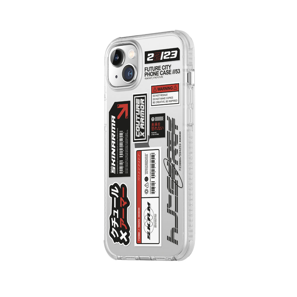 Apple iPhone 14 Plus Kılıf SkinArma Şeffaf Desenli Airbag Tasarımlı Taito Kapak Renksiz