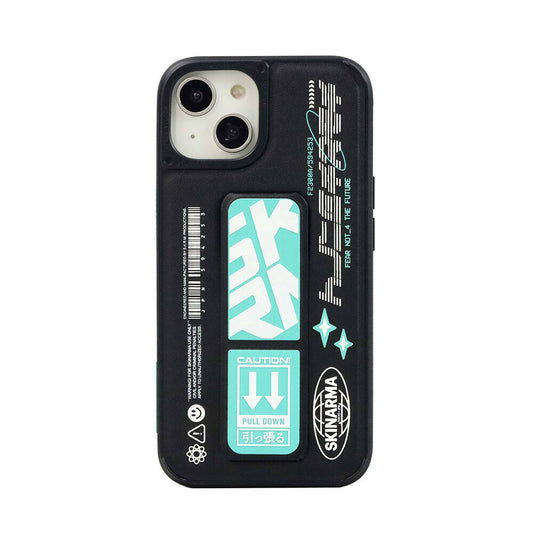 Apple iPhone 14 Plus Kılıf SkinArma Standlı Deri Görünümlü Akarui Kapak Turkuaz