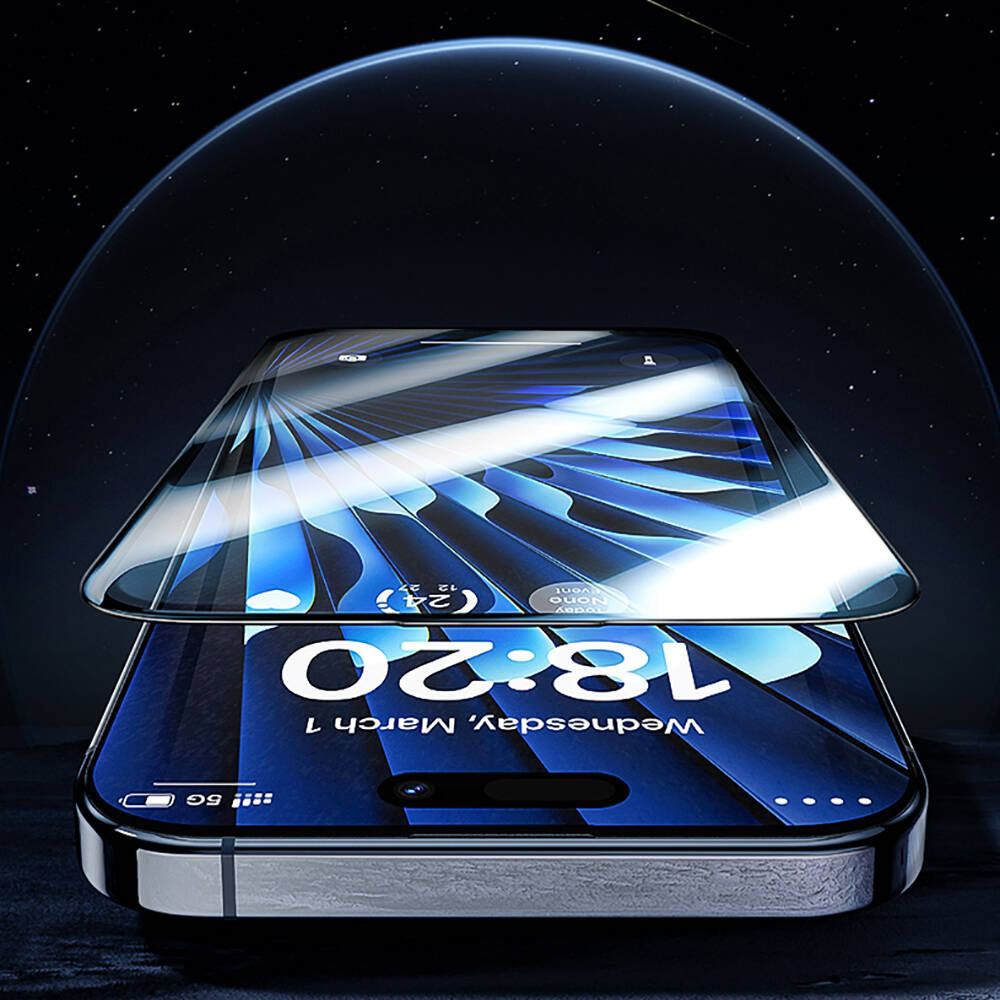 Apple iPhone 14 Pro Benks Glass Warrior HD Cam Ekran Koruyucu + Kolay Uygulama Aparatlı Siyah