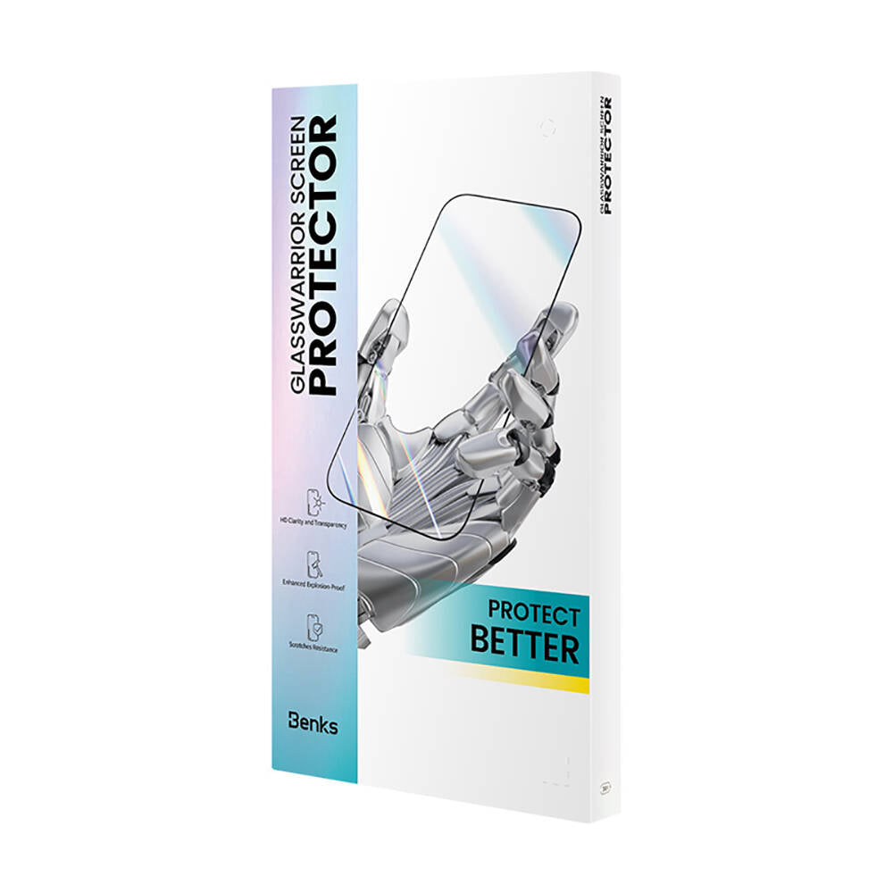 Apple iPhone 14 Pro Benks Glass Warrior HD Cam Ekran Koruyucu + Kolay Uygulama Aparatlı Siyah
