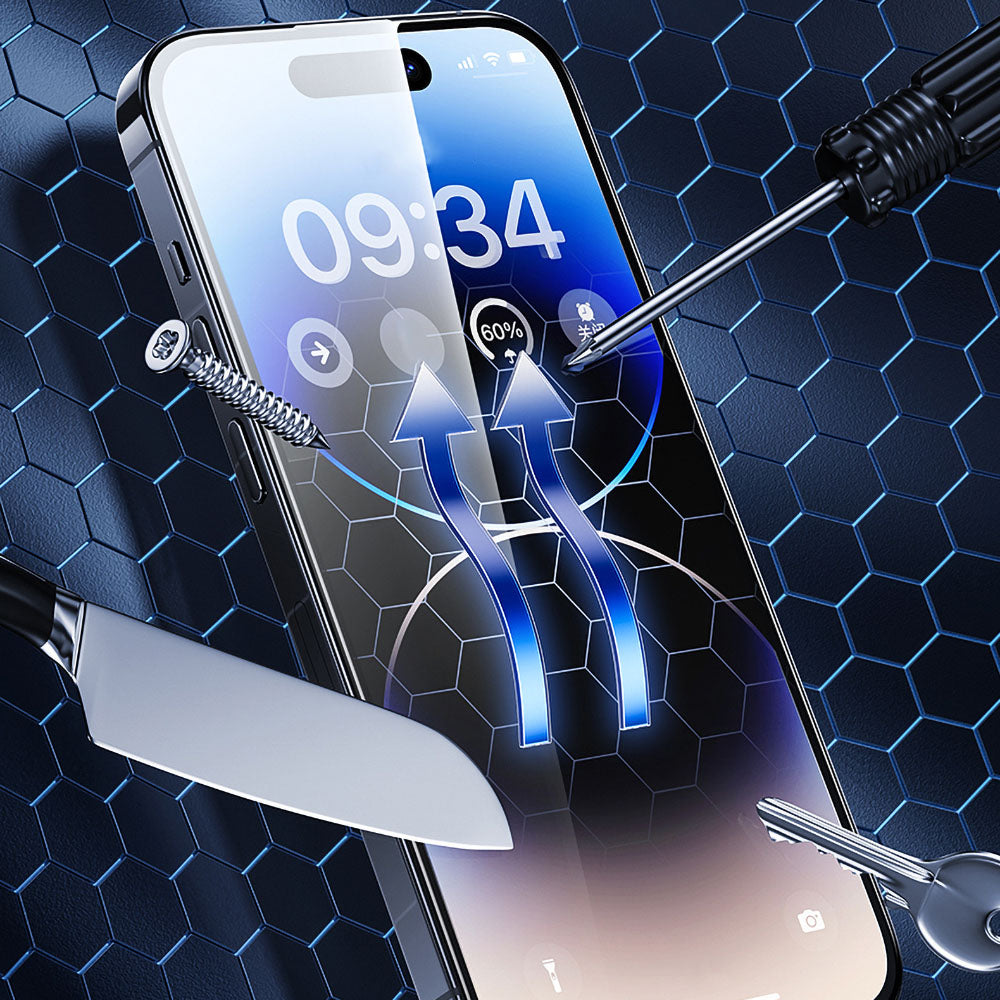 Apple iPhone 14 Pro Benks V Pro Safir Coating Ekran Koruyucu + Kolay Uygulama Aparatlı Siyah