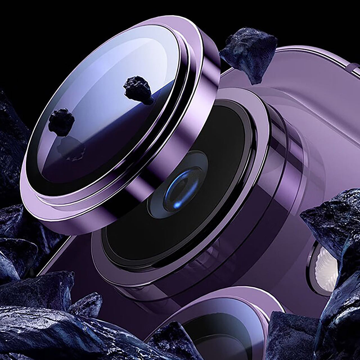 Apple iPhone 14 Pro Go Des CL-10 Kamera Lens Koruyucu Gümüş