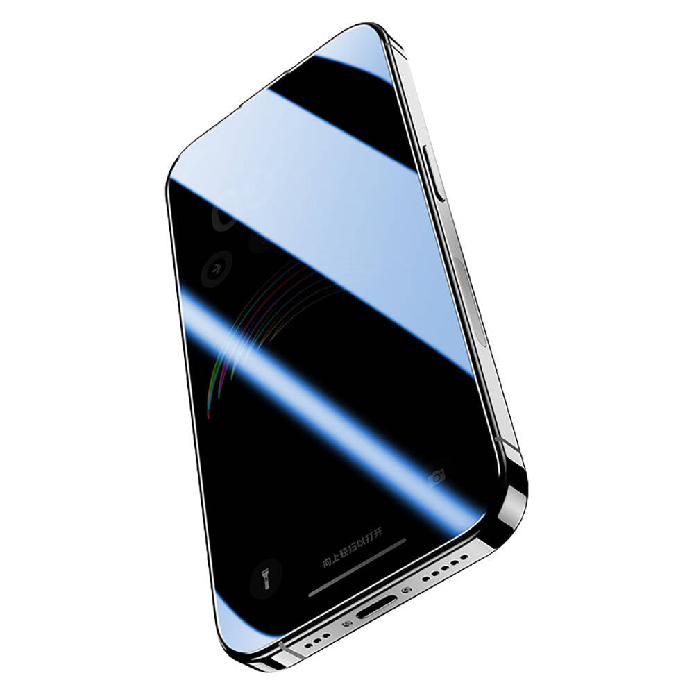 Apple iPhone 14 Pro Hidrofobik Ve Oleofobik Özellikli Benks Privacy Air Shield 0.4mm Ekran Koruyucu 10'lu Paket Şeffaf