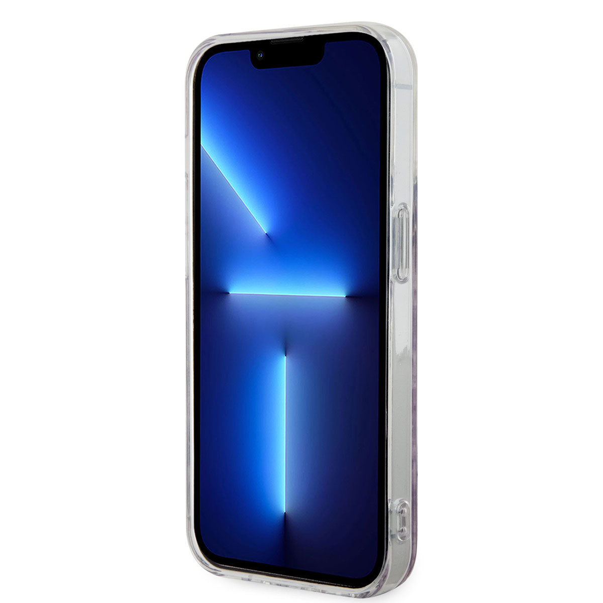 Apple iPhone 14 Pro Kılıf GUESS Magsafe Şarj Özellikli Leopar Desenli Kapak Mavi