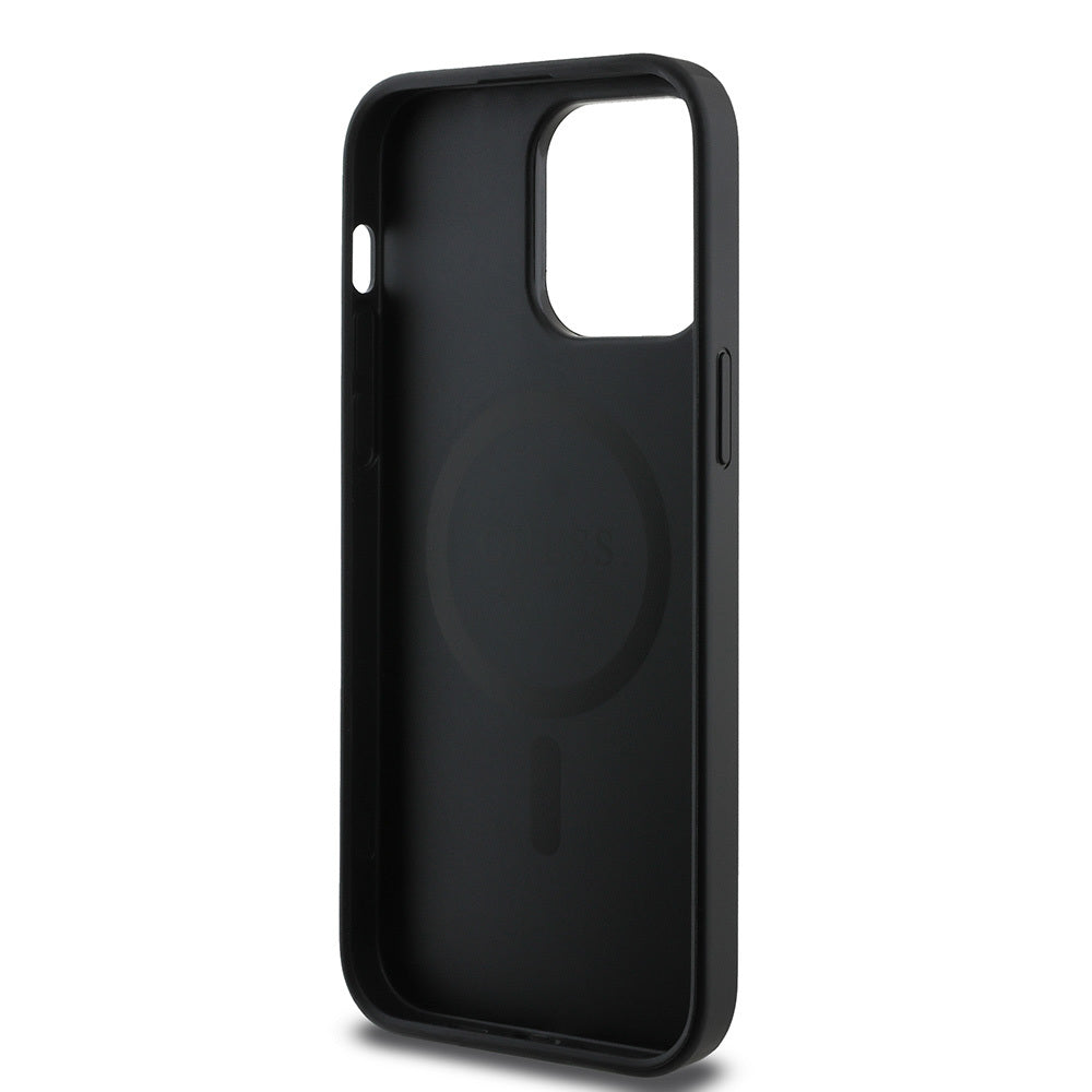 Apple iPhone 14 Pro Kılıf Guess Orjinal Lisanslı Magsafe Şarj Özellikli Small 4G Classic Kapak Kahverengi