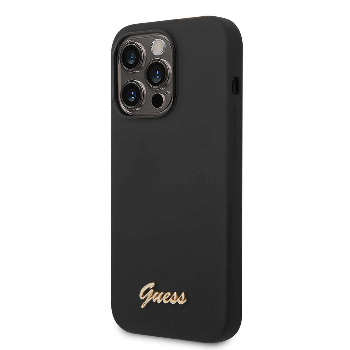 Apple iPhone 14 Pro Kılıf GUESS Silikon Kapak Siyah