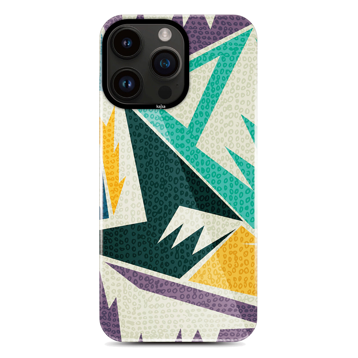 Apple iPhone 14 Pro Kılıf HD Desenli Kajsa Shield Plus Flower Graphic Serisi Kapak Beyaz