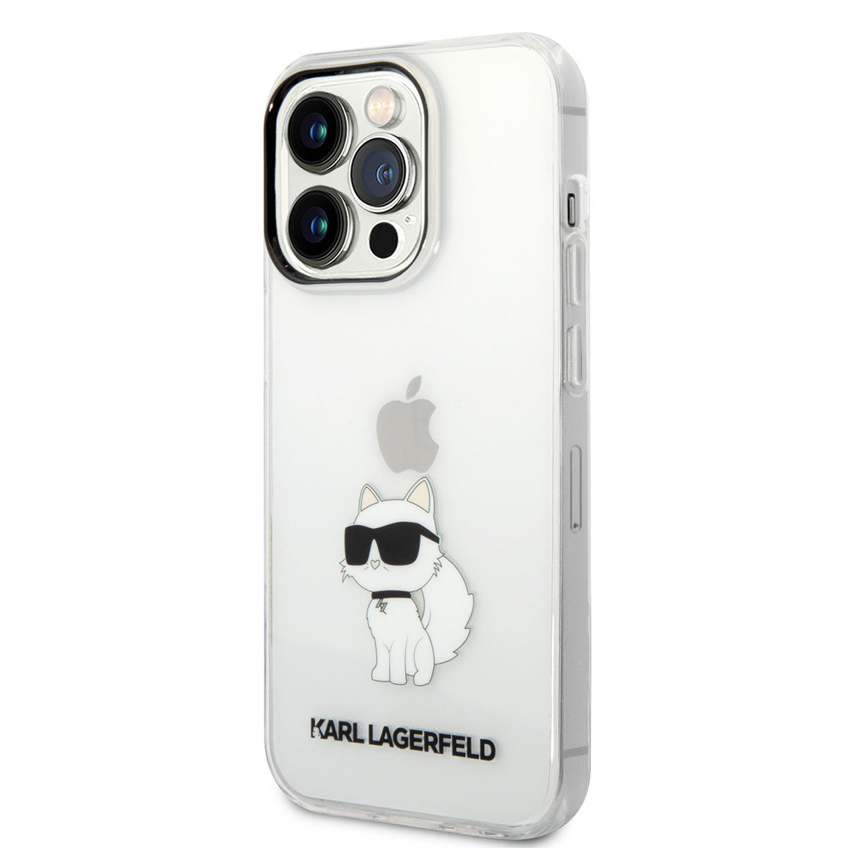 Apple iPhone 14 Pro Kılıf Karl Lagerfeld Transparan Choupette Dizayn Kapak Renksiz