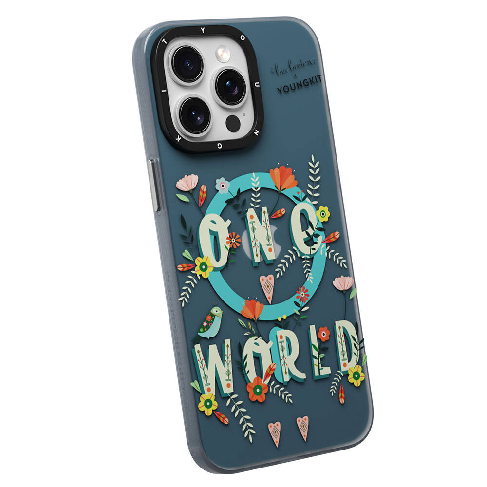 Apple iPhone 14 Pro Kılıf Magsafe Şarj Özellikli Bee Brown Tasarımlı Youngkit Colorful Life Serisi Kapak Sarı