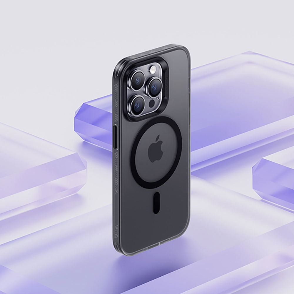 Apple iPhone 14 Pro Kılıf Magsafe Şarj Özellikli Benks Lucid Armor Kapak Derin Mor