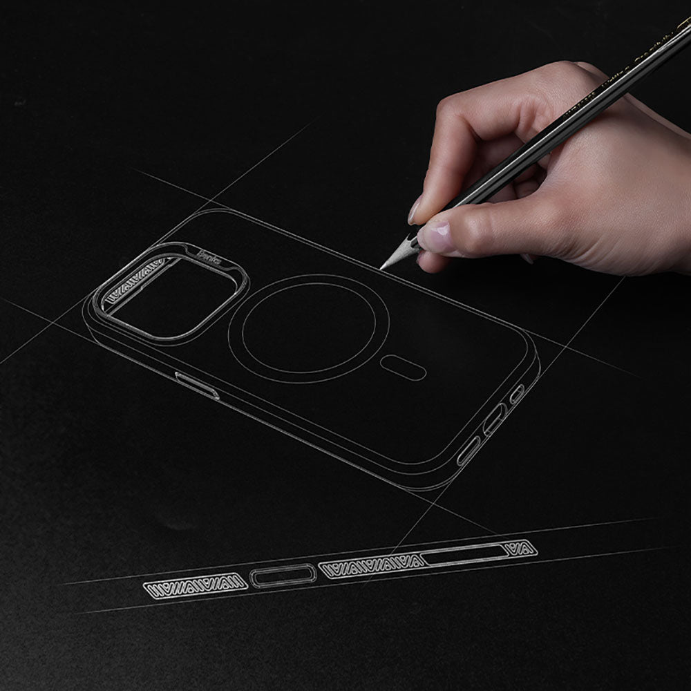 Apple iPhone 14 Pro Kılıf Magsafe Şarj Özellikli Benks Lucid Armor Kapak Siyah