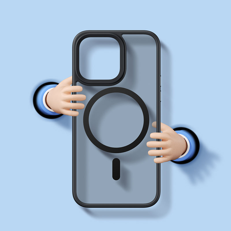 Apple iPhone 14 Pro Kılıf Magsafe Şarj Özellikli Benks Mist Hybrid Kapak Siyah