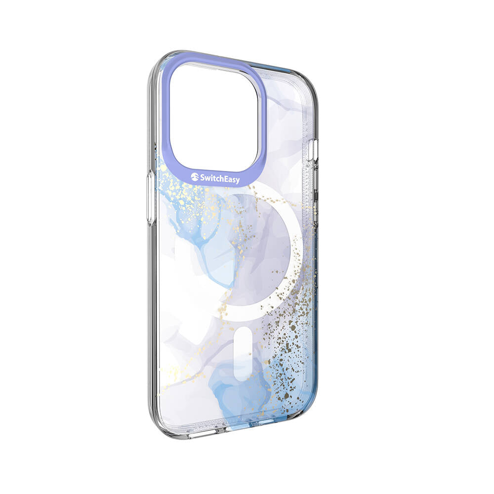 Apple iPhone 14 Pro Kılıf Magsafe Şarj Özellikli Çift IMD Baskılı Lisanslı Switcheasy Artist-M Veil Kapak Mor