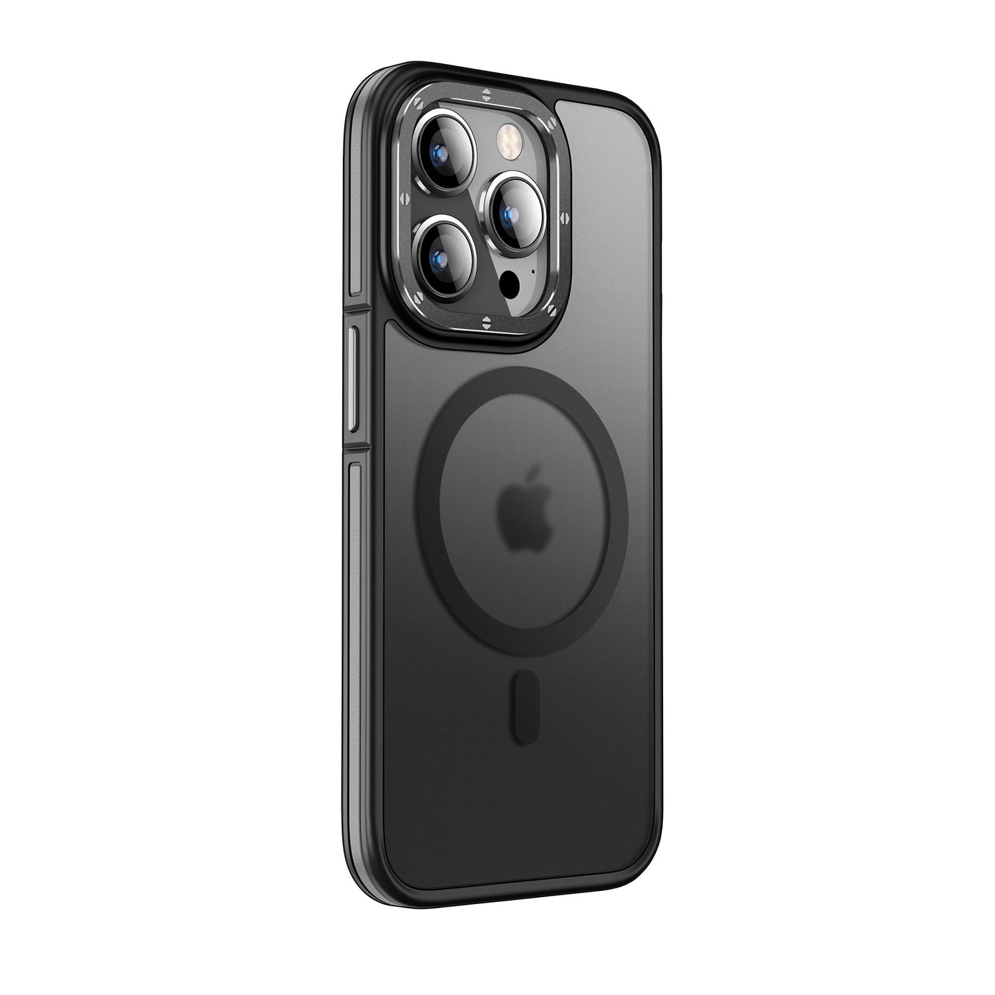 Apple iPhone 14 Pro Kılıf Magsafe Şarj Özellikli Mat Görünümlü Wlons Vevo Kapak Siyah