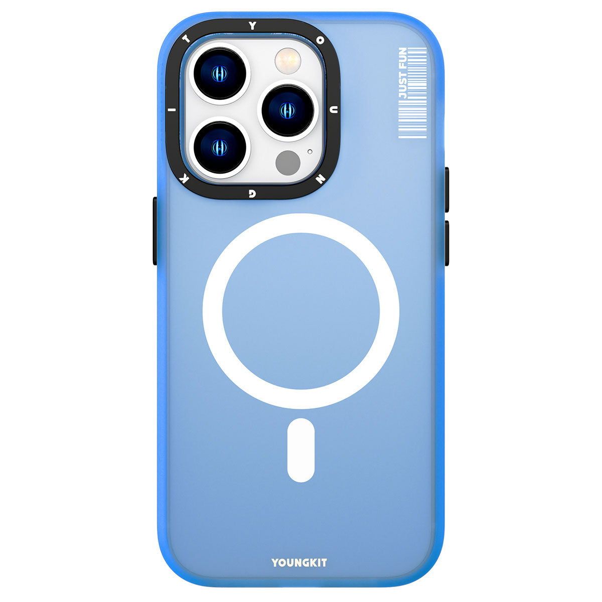 Apple iPhone 14 Pro Kılıf Magsafe Şarj Özellikli Youngkit Colored Sand Serisi Kapak Siyah