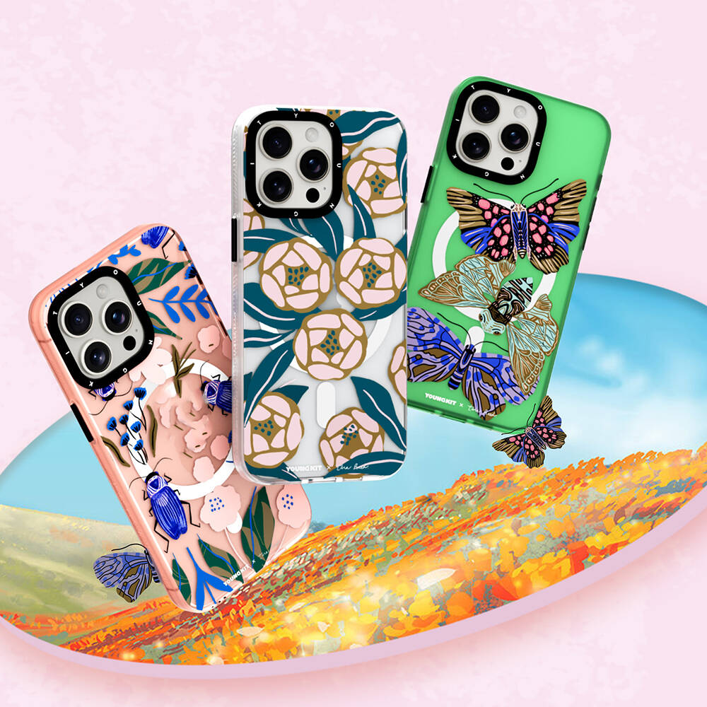 Apple iPhone 14 Pro Kılıf Magsafe Şarj Özellikli YoungKit Huagu Serisi Kapak Pembe