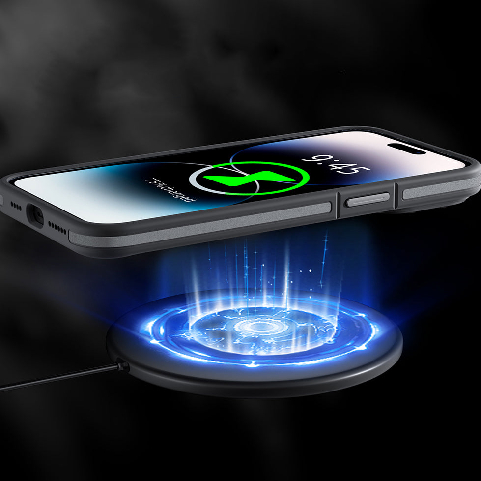 Apple iPhone 14 Pro Kılıf Magsafe Şarj Özellikli Youngkit Rock Sand Serisi Kapak Mavi