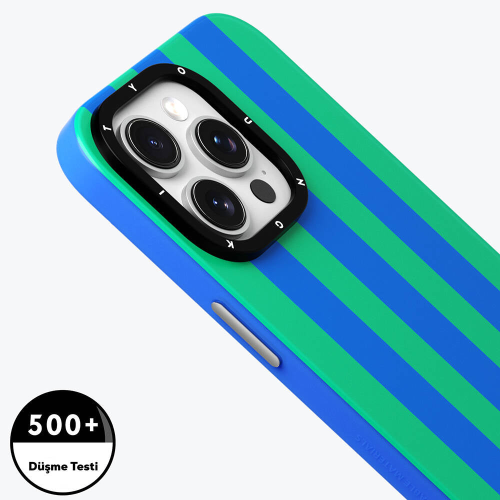 Apple iPhone 14 Pro Kılıf Magsafe Şarj Özellikli Youngkit Striped Piano Keys Serisi Kapak Pembe