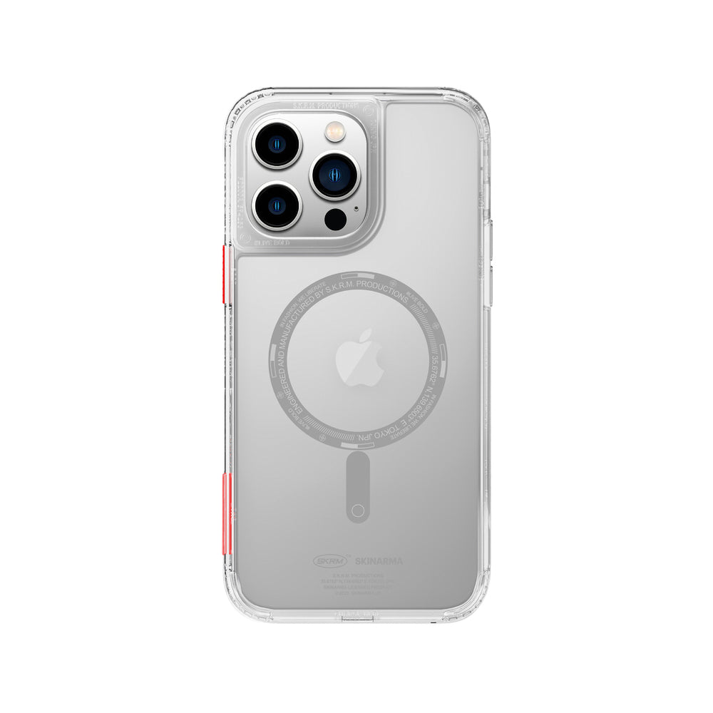 Apple iPhone 14 Pro Kılıf SkinArma Şeffaf Airbag Tasarımlı Magsafe Şarj Özellikli Saido Kapak Renksiz