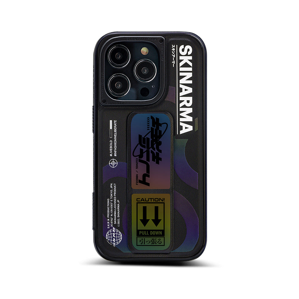 Apple iPhone 14 Pro Kılıf SkinArma Standlı Deri Görünümlü Bango Kapak Gümüş