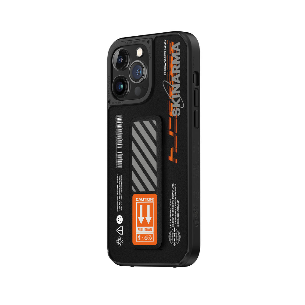 Apple iPhone 14 Pro Kılıf SkinArma Standlı Deri Görünümlü Shingoki Kapak Turuncu