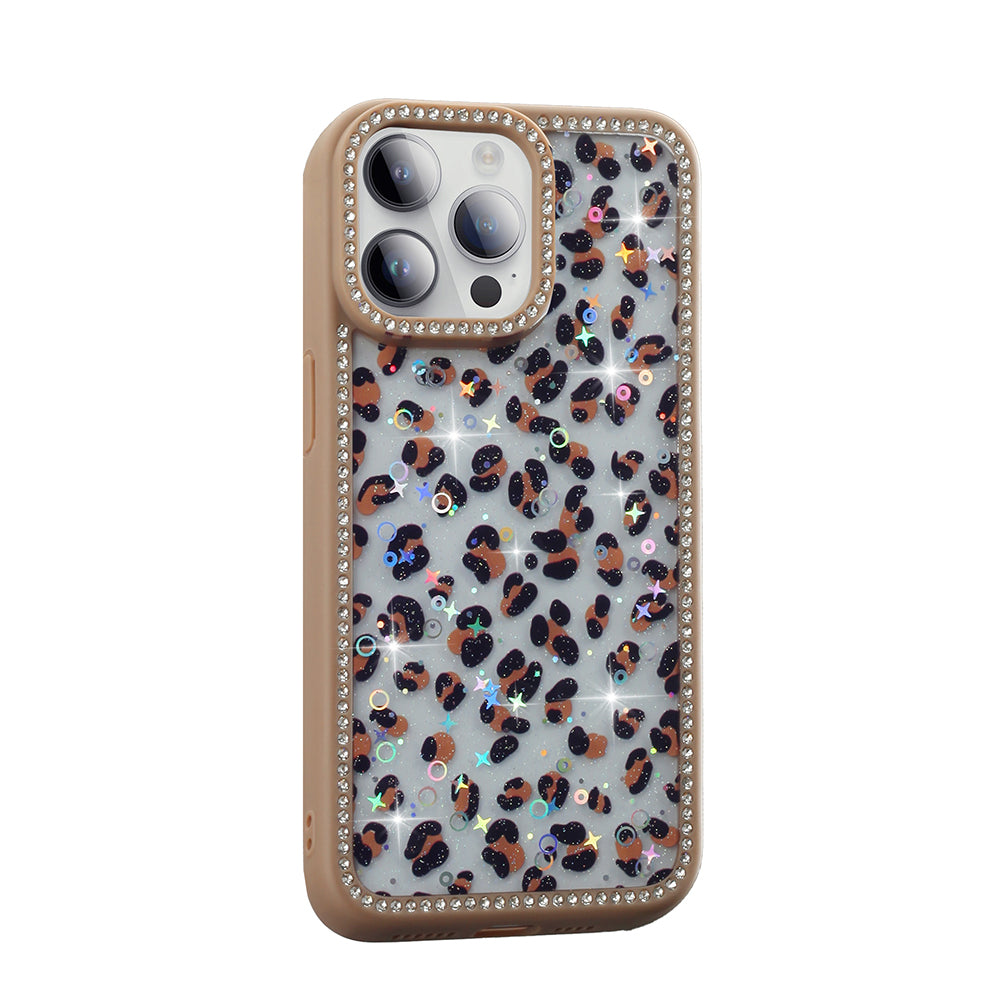 Apple iPhone 14 Pro Kılıf Taşlı ve Simli Tasarım Zore Azra Kapak Siyah