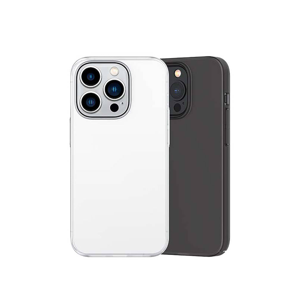 Apple iPhone 14 Pro Kılıf Ultra İnce Mat PC Arka Yüzey Recci Elite Serisi Kapak Beyaz