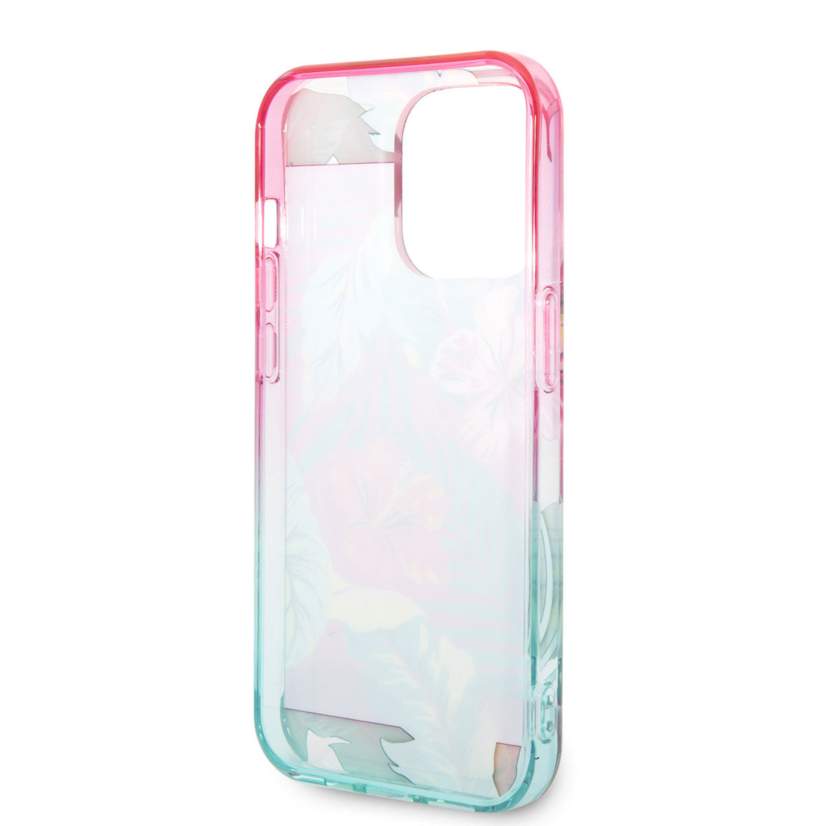 Apple iPhone 14 Pro Kılıf U.S. POLO ASSN. Renkli Yaprak Baskılı Dizayn Kapak Yeşil