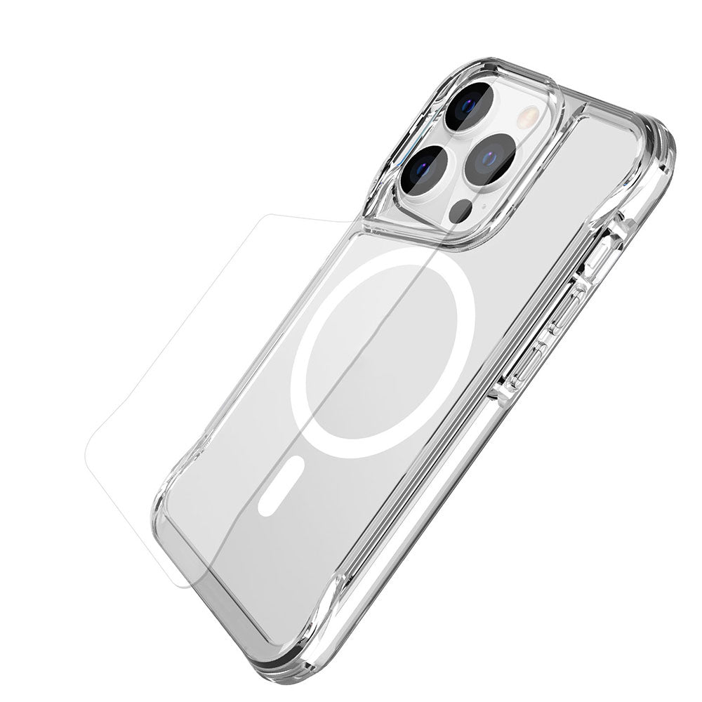 Apple iPhone 14 Pro Kılıf Zore M-safe Şarj Özellikli T-Max M-safe Kapak Renksiz