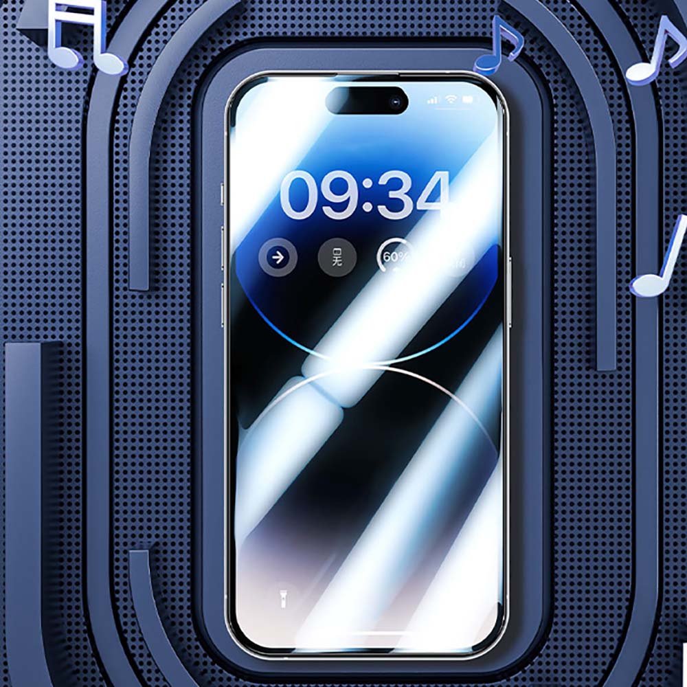 Apple iPhone 14 Pro Max Benks Gaming Anti-Dust Toz Önleyici Mat Cam Ekran Koruyucu Siyah