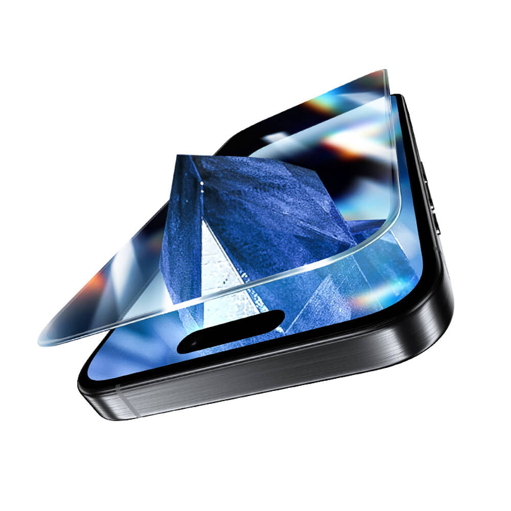 Apple iPhone 14 Pro Max Benks Glass Warrior Safir Coating 0.3mm Cam Ekran Koruyucu + Kolay Uygulama Aparatı Siyah