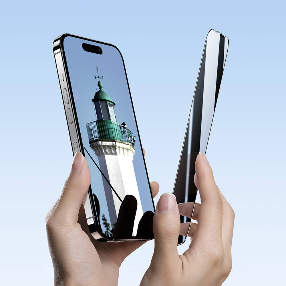 Apple iPhone 14 Pro Max Benks Ultra Shield 0.4mm Ekran Koruyucu + Kolay Uygulama Aparatlı Siyah