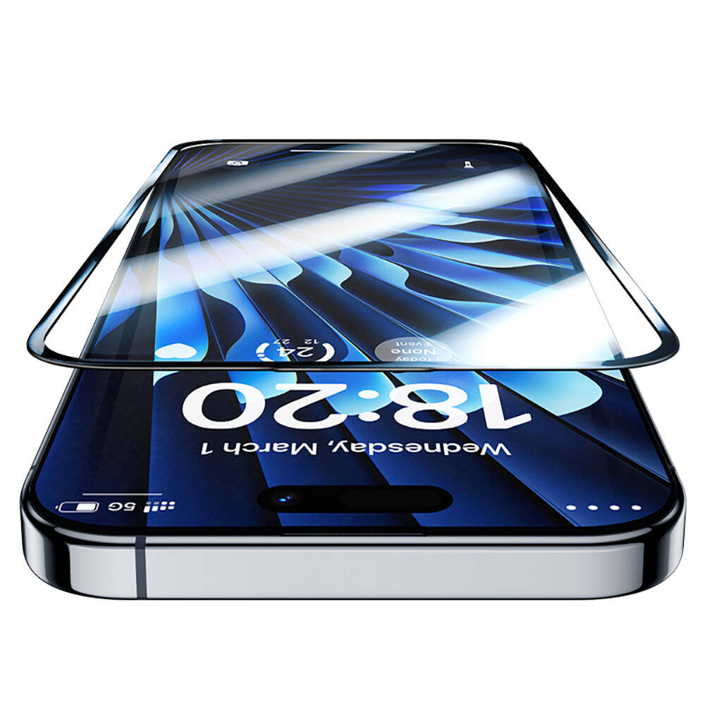 Apple iPhone 14 Pro Max Benks V Pro Safir Shield Ekran Koruyucu + Kolay Uygulama Aparatlı Siyah