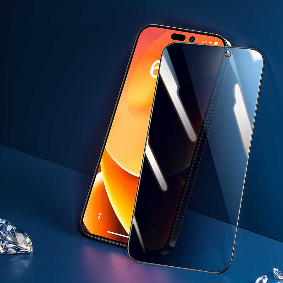 Apple iPhone 14 Pro Max Benks Yeni Seri V Pro Plus Privacy Hayalet Ekran Koruyucu Siyah