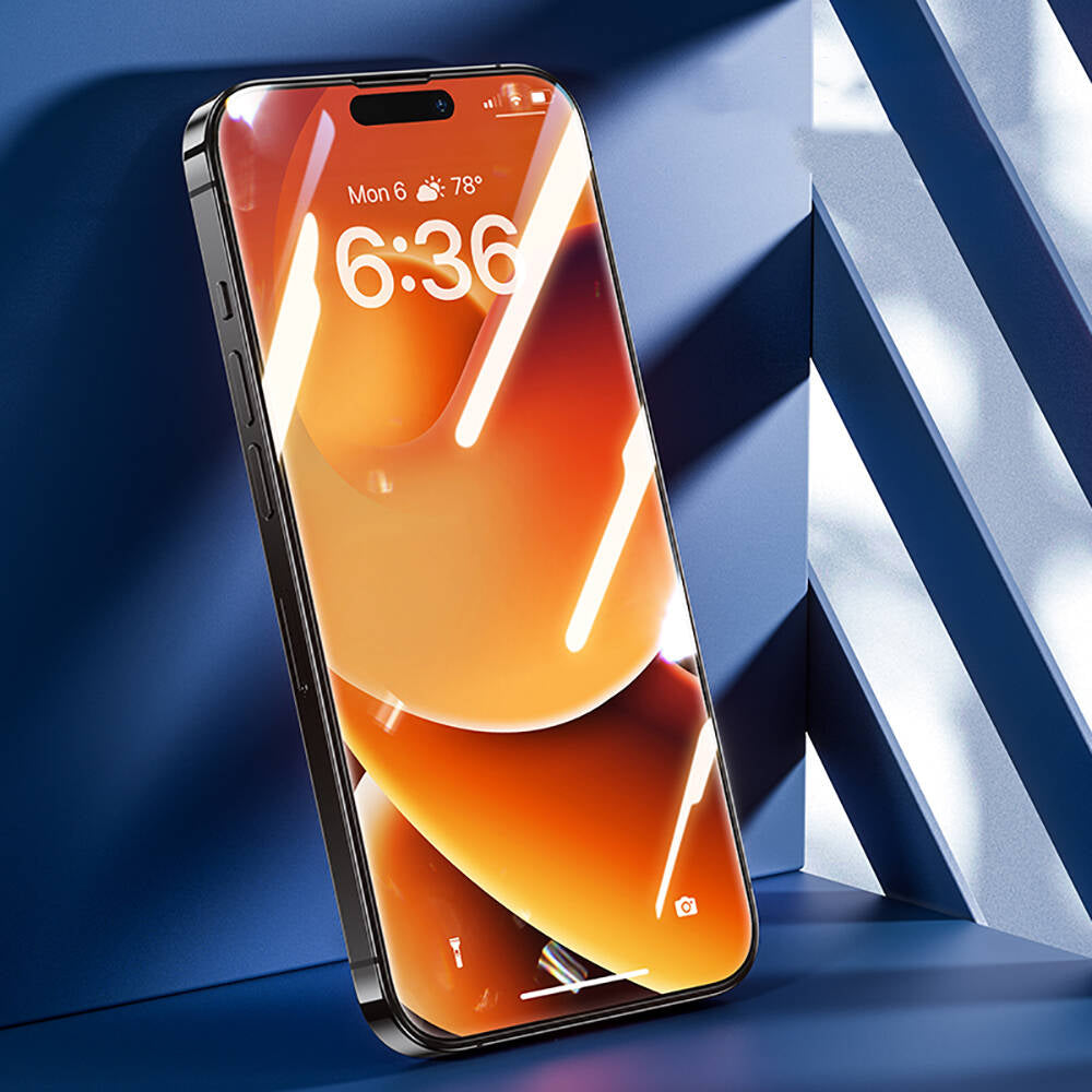 Apple iPhone 14 Pro Max Hidrofobik Ve Oleofobik Özellikli Benks Air Shield Ekran Koruyucu 10&prime;lu Paket Şeffaf