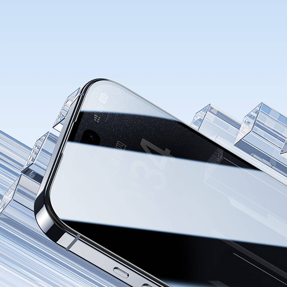 Apple iPhone 14 Pro Max Hidrofobik Ve Oleofobik Özellikli Benks Air Shield Ekran Koruyucu 10&prime;lu Paket Şeffaf