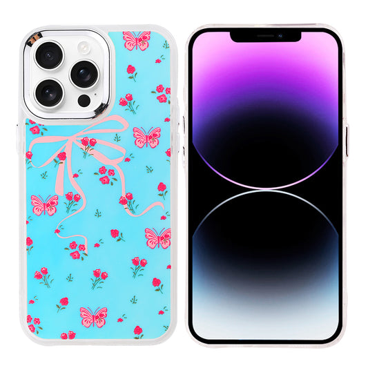 Apple iPhone 14 Pro Max Kılıf Airbag Tasarımlı Zore Hadra Kapak Kelebek