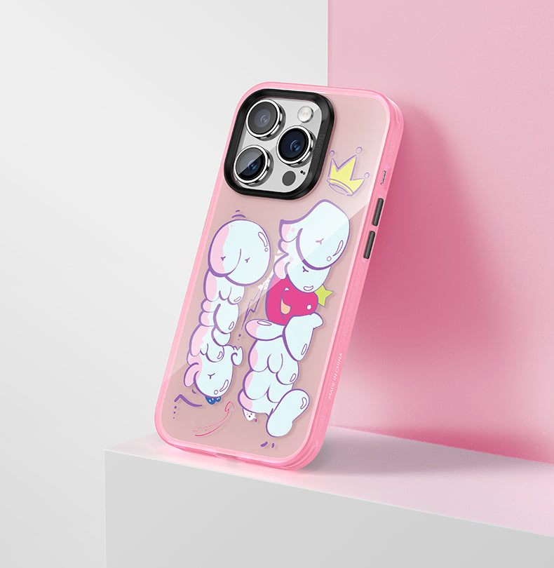 Apple iPhone 14 Pro Max Kılıf Airbagli TPU Yazı Temalı Benks Dynamic New Kapak Pembe