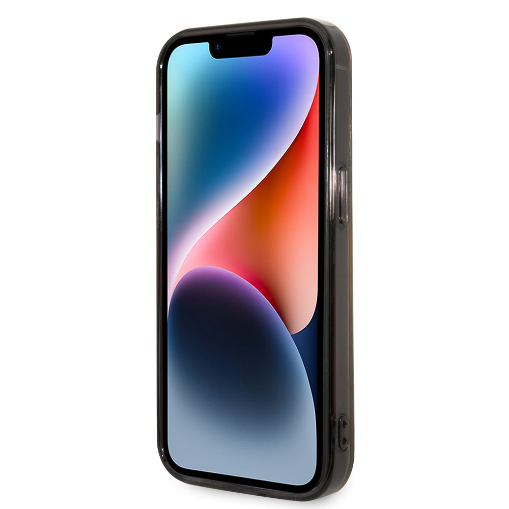 Apple iPhone 14 Pro Max Kılıf Ferrari Magsafe Şarj Özellikli Yarı Transparan Dizayn Kapak Kırmızı