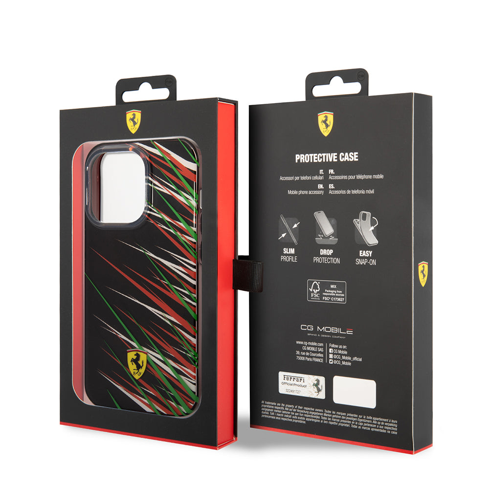 Apple iPhone 14 Pro Max Kılıf Ferrari Orjinal Lisanslı Baskı Logolu Çimen Desenli Kapak Sarı