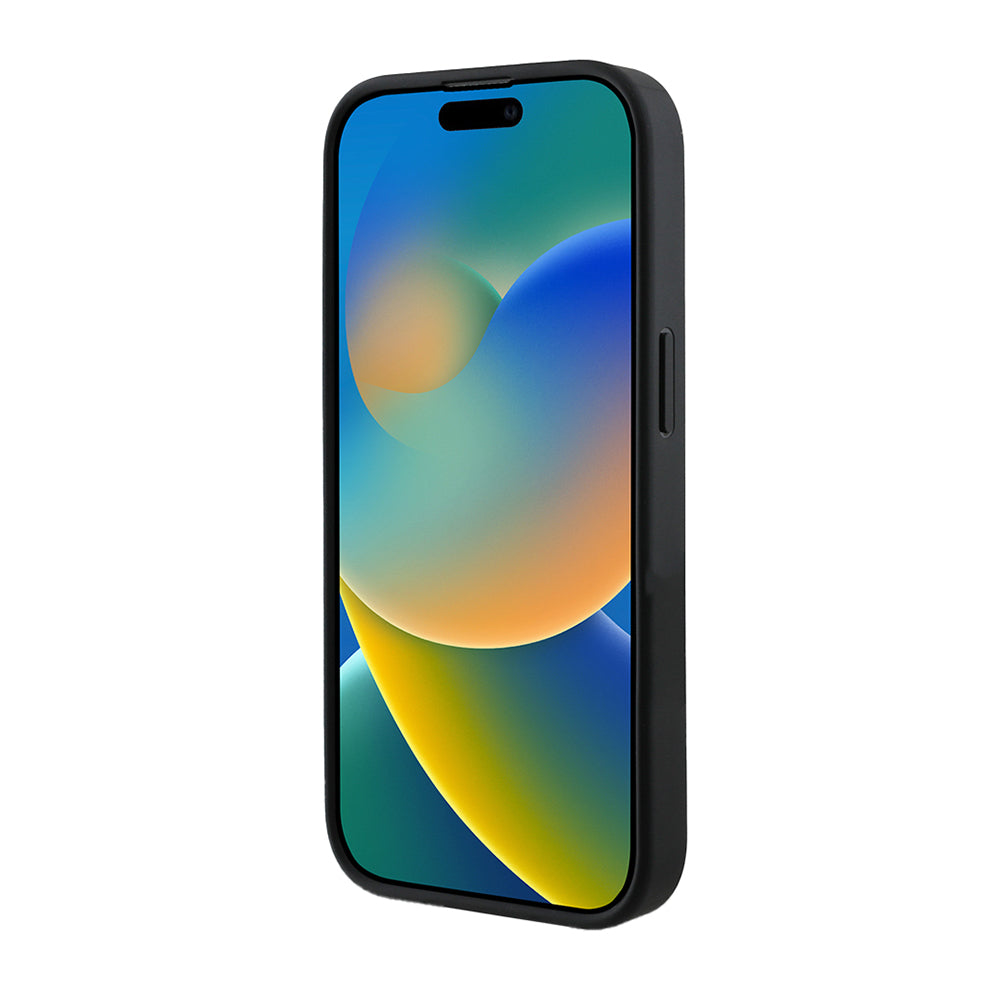 Apple iPhone 14 Pro Max Kılıf Guess Orjinal Lisanslı Magsafe Şarj Özellikli 4G Desen Yazı Logolu Kapak Siyah