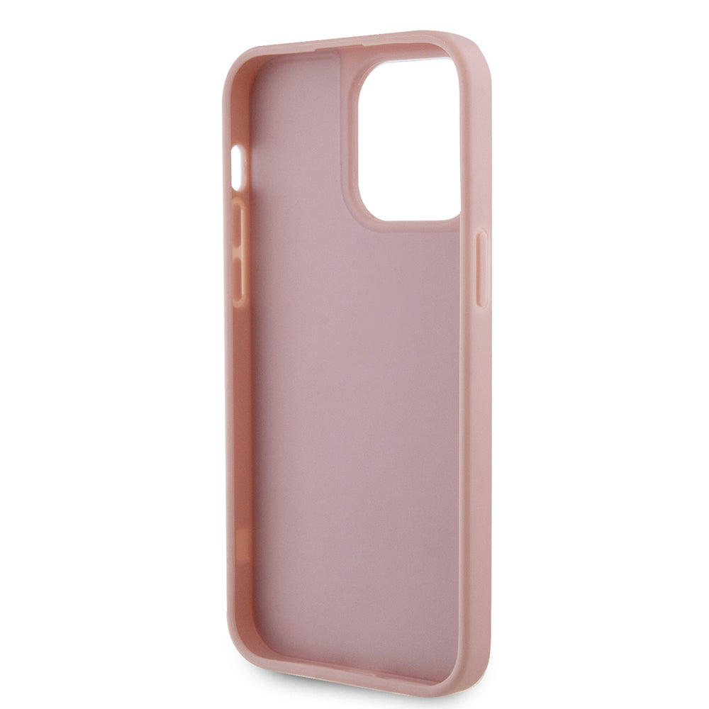 Apple iPhone 14 Pro Max Kılıf Guess Orjinal Lisanslı Taşlı Arka Yüzey Üçgen Logolu Kapak Siyah