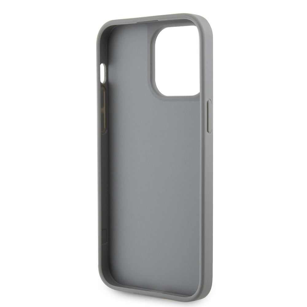 Apple iPhone 14 Pro Max Kılıf Guess Orjinal Lisanslı Taşlı Arka Yüzey Üçgen Logolu Kapak Siyah