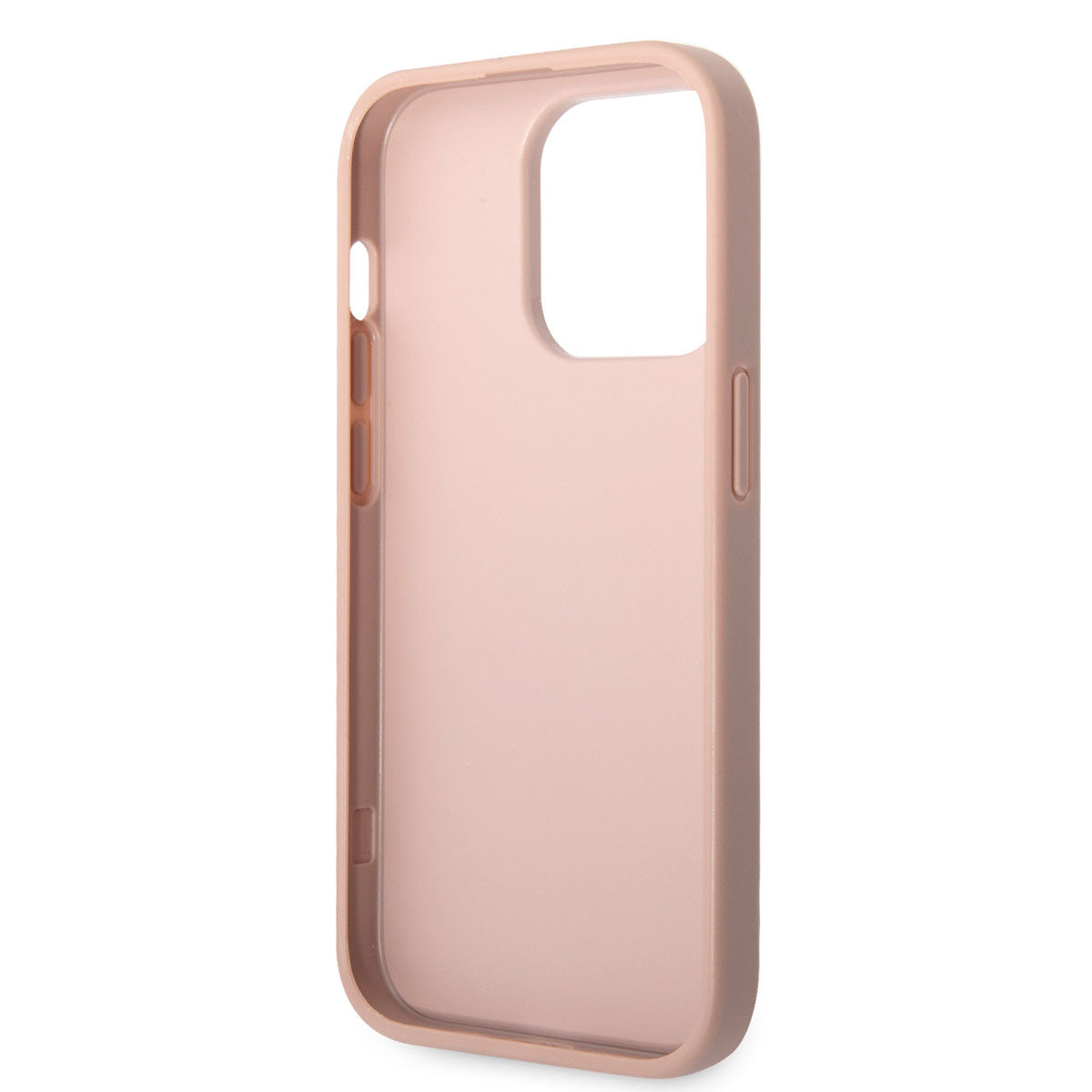 Apple iPhone 14 Pro Max Kılıf GUESS PU Safran Deri Kartlıklı Dizayn Kapak Pembe